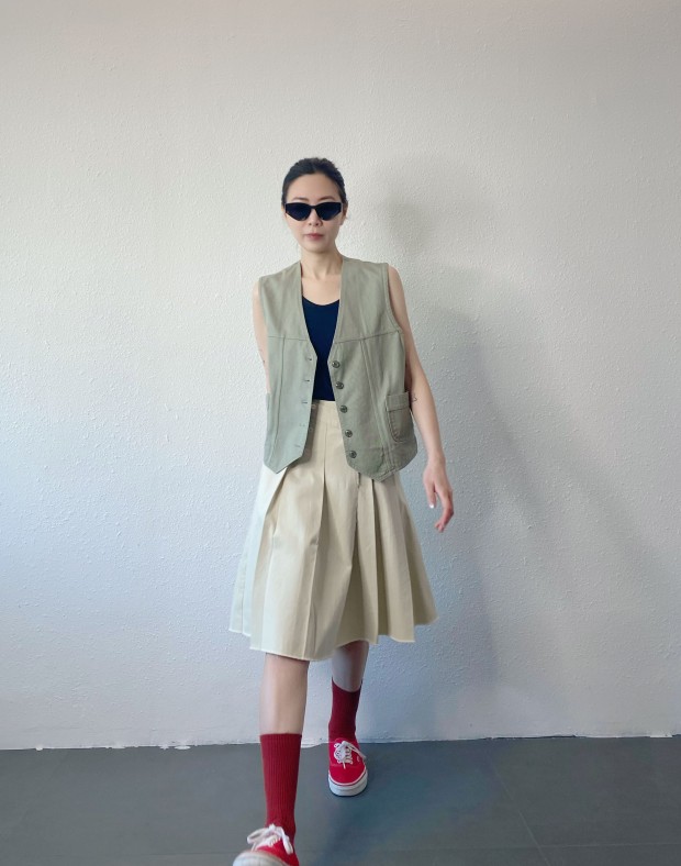 Beige Causal Waistcoat #250231